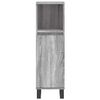 vidaXL Set mobilier de baie, 3 piese, gri sonoma, lemn prelucrat