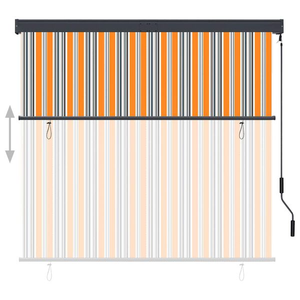 vidaXL Jaluzea tip rulou de exterior, galben și albastru, 160 x 250 cm