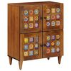vidaXL Bufet cu depozitare castan 60 x 33 x 75 cm Lemn de mango solid