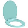 vidaXL Capac WC cu &icirc;nchidere silențioasă, verde, oval