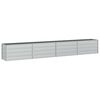 vidaXL Strat &icirc;nălțat de grădină argintiu 320x40x45 cm oțel galvanizat