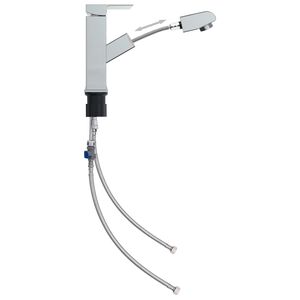 vidaXL Robinet chiuvetă baie retractabil, finisaj cromat, 157x172 mm