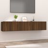 vidaXL Comode TV, 2 buc., stejar maro, 80x30x30 cm, lemn prelucrat