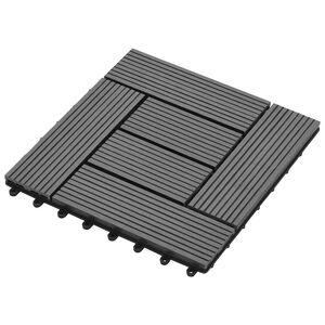 vidaXL Plăci pentru Deck 11 pcs Gri 30 x 30 cm Lemn compozit