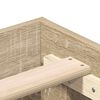 vidaXL Cadru de pat fără saltea Stejar Sonoma 135x190cm Lemn prelucrat