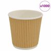 vidaXL Cești de cafea din h&acirc;rtie 1000 buc 4oz 100ml maro