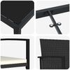 vidaXL Set de masă pentru grădină 3 pcs Negru