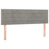vidaXL Pat box spring cu saltea, gri deschis, 140x190 cm, catifea