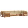 vidaXL Set de canapele de exterior cu pernă 7 pcs Natural și Bej