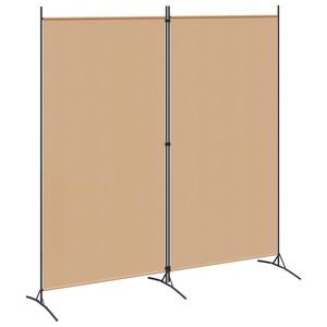 vidaXL Paravan cu 2 Panouri Bej 175 x 180 cm Țesătură