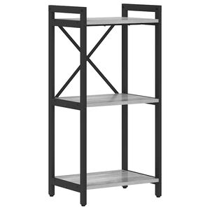 vidaXL Raft pentru cărți 40 x 30 x 85 cm Lemn prelucrat sonoma gri