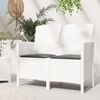 vidaXL Bancă de grădină cu 2 locuri cu perne, alb, ratan PP