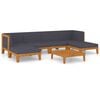 vidaXL Set mobilier grădină cu perne, 7 piese, lemn masiv de acacia
