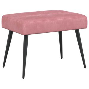 vidaXL Bancă cu butoane capitonate Roz 60 x 40 x 45 cm Catifea