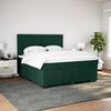vidaXL Pat box spring cu saltea, verde &icirc;nchis, 180x200 cm, catifea