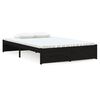 vidaXL Cadru de pat mic dublu, negru, 120x190 cm, lemn masiv