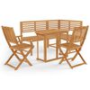 vidaXL Set mobilier bistro, 4 piese, lemn masiv de acacia