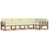 vidaXL Set de canapele de exterior 5 buc. Natural și Crem