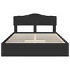vidaXL Pat cu storage cu headboard Negru 140 x 190 cm Lemn compozit