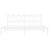 vidaXL Cadru de pat metalic cu tăblie, alb, 200x200 cm
