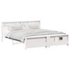 vidaXL Cadru de pat cu raft Alb 180 x 200 cm Lemn masiv de pin