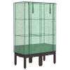 vidaXL Strat &icirc;nălțat cu husă de seră, aspect ratan, 80x40x140 cm