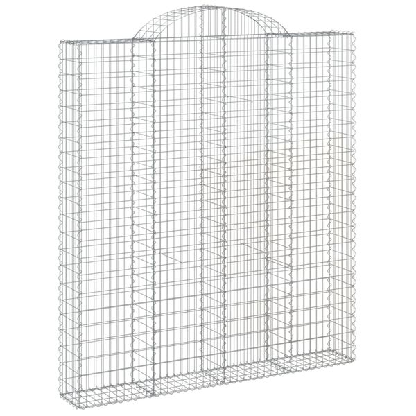 vidaXL Coșuri gabion arcuite,3 buc., 200x30x220/240cm, fier galvanizat