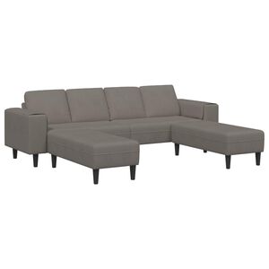 vidaXL Canapea Gri deschis 250 x 188 x 76 cm Țesătură din corduroy
