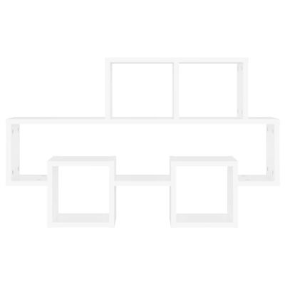 vidaXL Raft de perete în formă de mașină, alb, 82x15x51cm, PAL