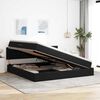 vidaXL Pat cu storage cu saltea Negru 200 x 200 cm Catifea