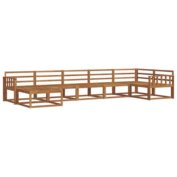 vidaXL Set de canapele de exterior 7 pcs natural Lemn Solid de Acacia