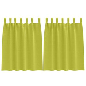 vidaXL Perdele Opaque cu Inel 2 pcs Verde 140 x 140 cm Poliester