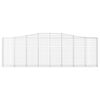 vidaXL Coșuri gabion arcuite 4 buc. 400x30x120/140cm fier galvanizat