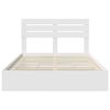 vidaXL Pat cu storage cu headboard Alb 140 x 190 cm Lemn compozit