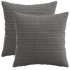vidaXL Husă pentru pernă 2 pcs HEERLEN Gri &icirc;nchis 40 x 40 cm cord