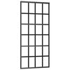 vidaXL Ușă glisantă, negru, 90x205 cm, sticlă ESG și aluminiu
