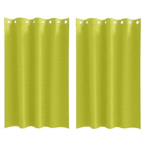vidaXL Perdele Opaque cu Inel 2 pcs Verde 175 x 140 cm Poliester