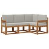 vidaXL Set de canapele de exterior 4 buc. Gri natural și deschis