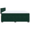 vidaXL Pat box spring cu saltea, verde &icirc;nchis, 200x200 cm, catifea