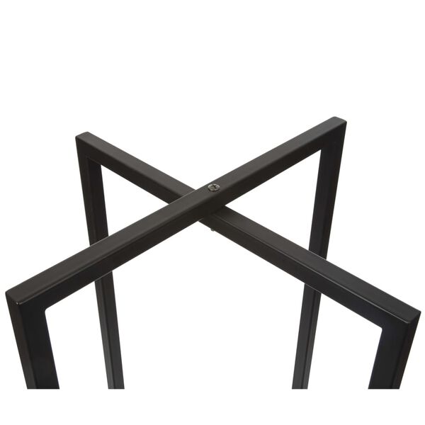 Perel Suport pentru lemne, negru, 34x34x118 cm