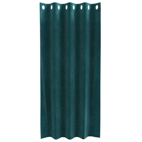 vidaXL Perdele opace 2 pcs Verde &icirc;nchis 140 x 175 cm Catifea