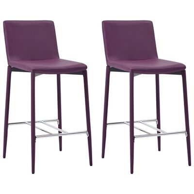 vidaXL Set mobilier de bar, 5 piese, violet, piele ecologică