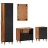 vidaXL Set mobilier de baie, 4 piese, lemn masiv de mango