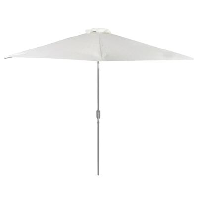 vidaXL Pânză de schimb umbrelă de soare de exterior alb nisipiu 300 cm