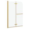 vidaXL &Icirc;ncărcare duș Manual Auriu 95 x 140 cm Sticlă ESG și aluminiu