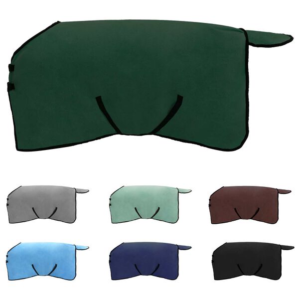 vidaXL Pătură pentru cai Verde &icirc;nchis complet Poliester