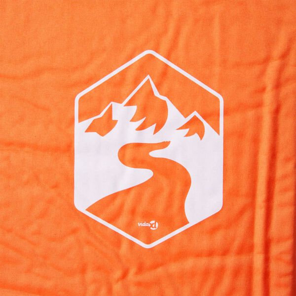 vidaXL Saltea camping auto-gonflabilă cu pernă, 1 persoană, portocaliu