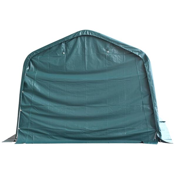 vidaXL Cort de animale detașabil verde închis 3,3x3,2m PVC 550g/m²