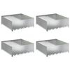 vidaXL Margine pentru gazon 4 buc. 100 x 100 x 35 cm Oțel Argintiu