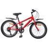 vidaXL Bicicletă pentru Copii 24 Inci 6-Speed pentru 8-12 ani Roșu